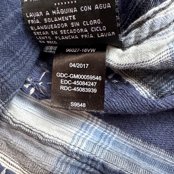 Harley-Davidson Blue and White Checkered Shirt Size Small - Picture 4 of 12